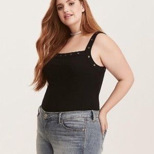 NWT 4X Torrid Black Studded Rib Tank